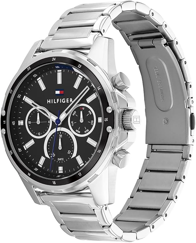 Reloj Tommy Hilfiger Hombre Acero 1791936 - Fondo Negro