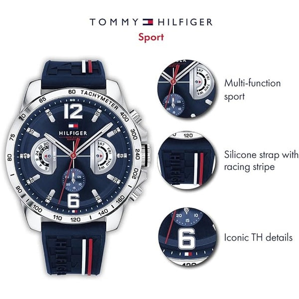 Reloj Tommy Hilfiger Hombre Silicona 1791476 - Fondo Azul