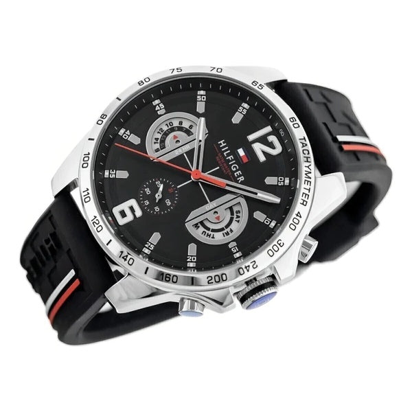 Reloj Tommy Hilfiger Hombre Silicona 1791473 - Fondo Negro