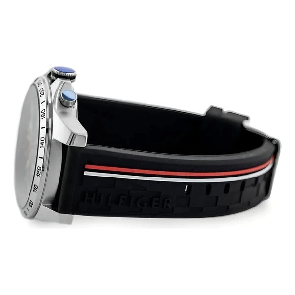 Reloj Tommy Hilfiger Hombre Silicona 1791473 - Fondo Negro