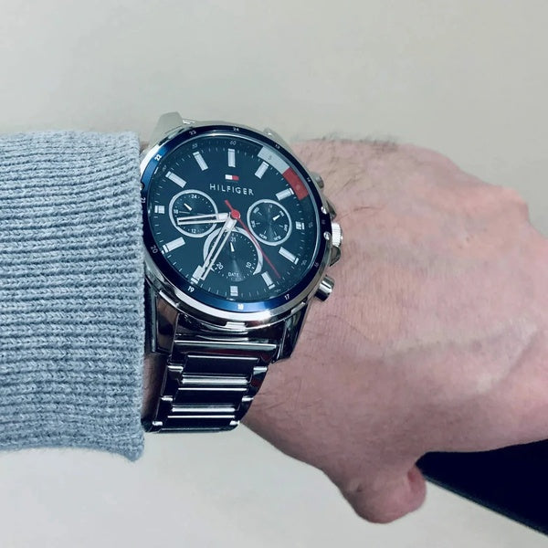Reloj Tommy Hilfiger Hombre Acero 1791788 - Fondo Azul