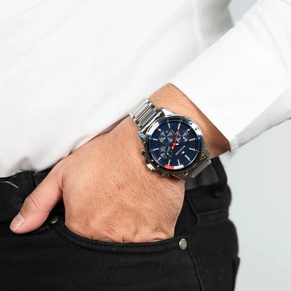 Reloj Tommy Hilfiger Hombre Acero 1791788 - Fondo Azul