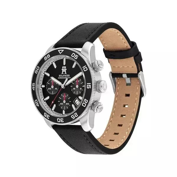 Reloj Tommy Hilfiger Hombre Cuero 1792162 - Fondo Negro