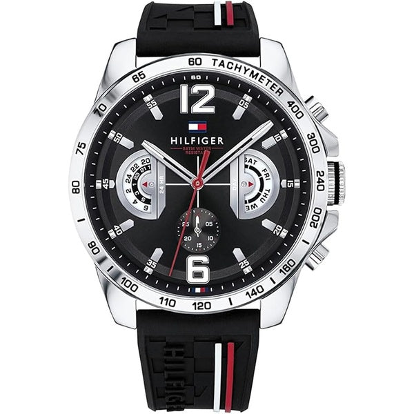 Reloj Tommy Hilfiger Hombre Silicona 1791473 - Fondo Negro