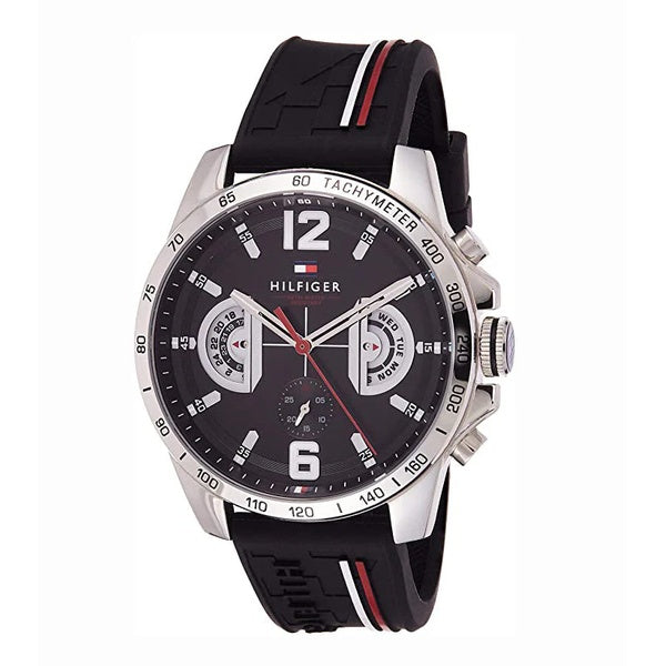 Reloj Tommy Hilfiger Hombre Silicona 1791473 - Fondo Negro