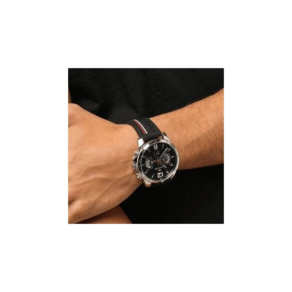 Reloj Tommy Hilfiger Hombre Silicona 1791473 - Fondo Negro